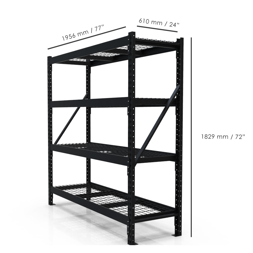 4-SHELF STORAGE RACK 76x72x26”